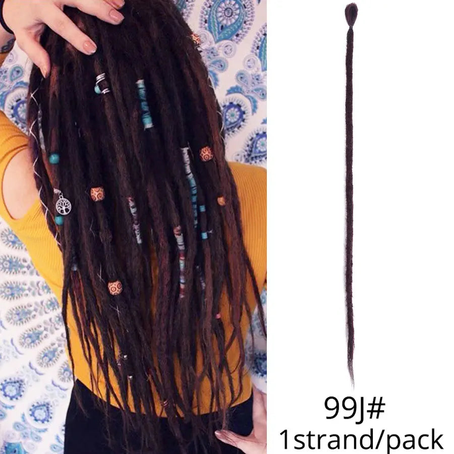 Handmade lock Extensions 20 Inch - 5/10pcs Ombre Synthetic Locs
