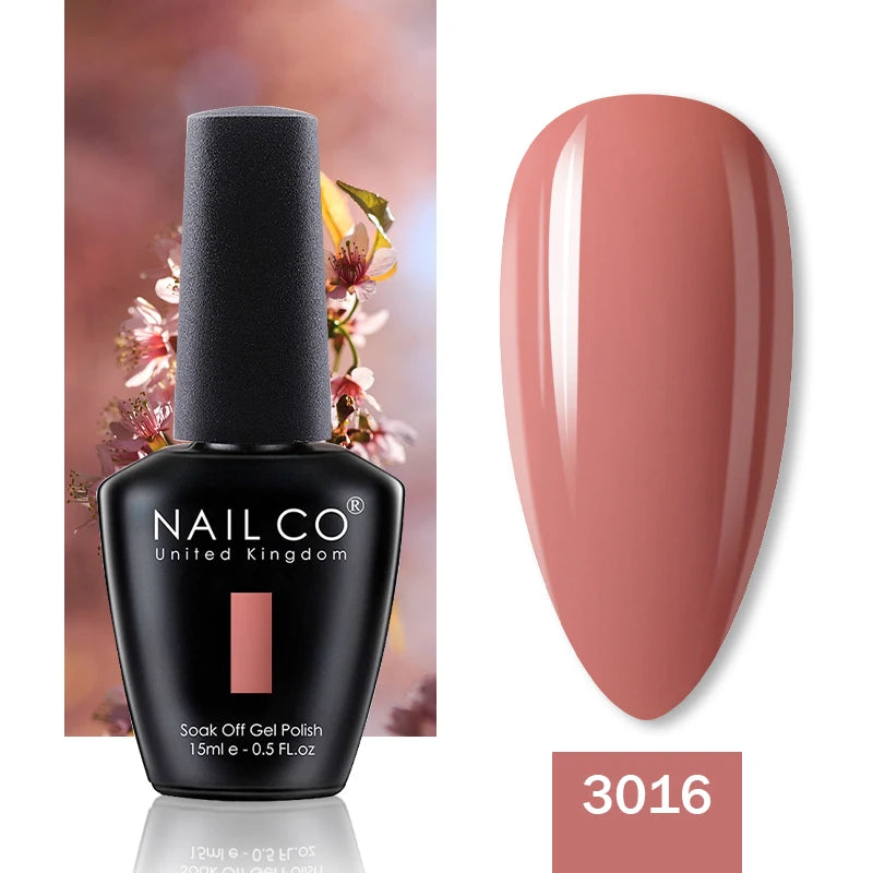 NAILCO 15ML Top Gel Nail Polish Nails Semi-permanent UV Varnish Glitter High Quality Glass Bottle Nail Art Polish For Manicure