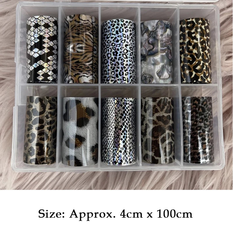 Tortoiseshell Amber Nails Tortoise Shell Sea Shell Sheets Nail Art Foil Transfer Decals Wraps Tips Nail Manicure Decorations