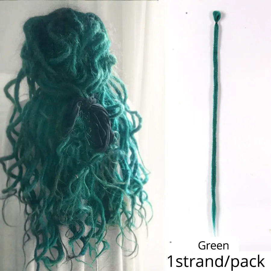 Handmade lock Extensions 20 Inch - 5/10pcs Ombre Synthetic Locs