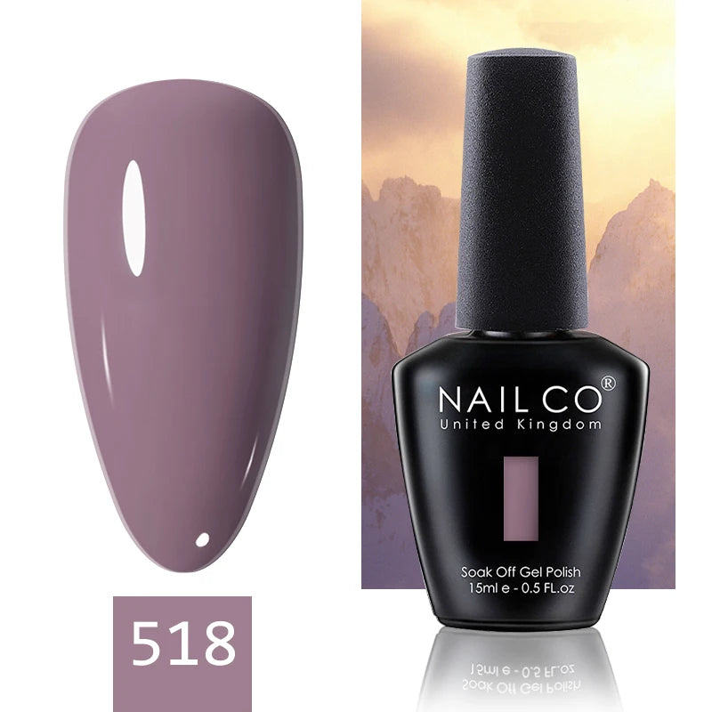 NAILCO 15ML Top Gel Nail Polish Nails Semi-permanent UV Varnish Glitter High Quality Glass Bottle Nail Art Polish For Manicure