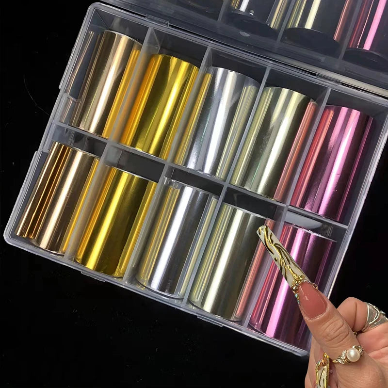 Tortoiseshell Amber Nails Tortoise Shell Sea Shell Sheets Nail Art Foil Transfer Decals Wraps Tips Nail Manicure Decorations