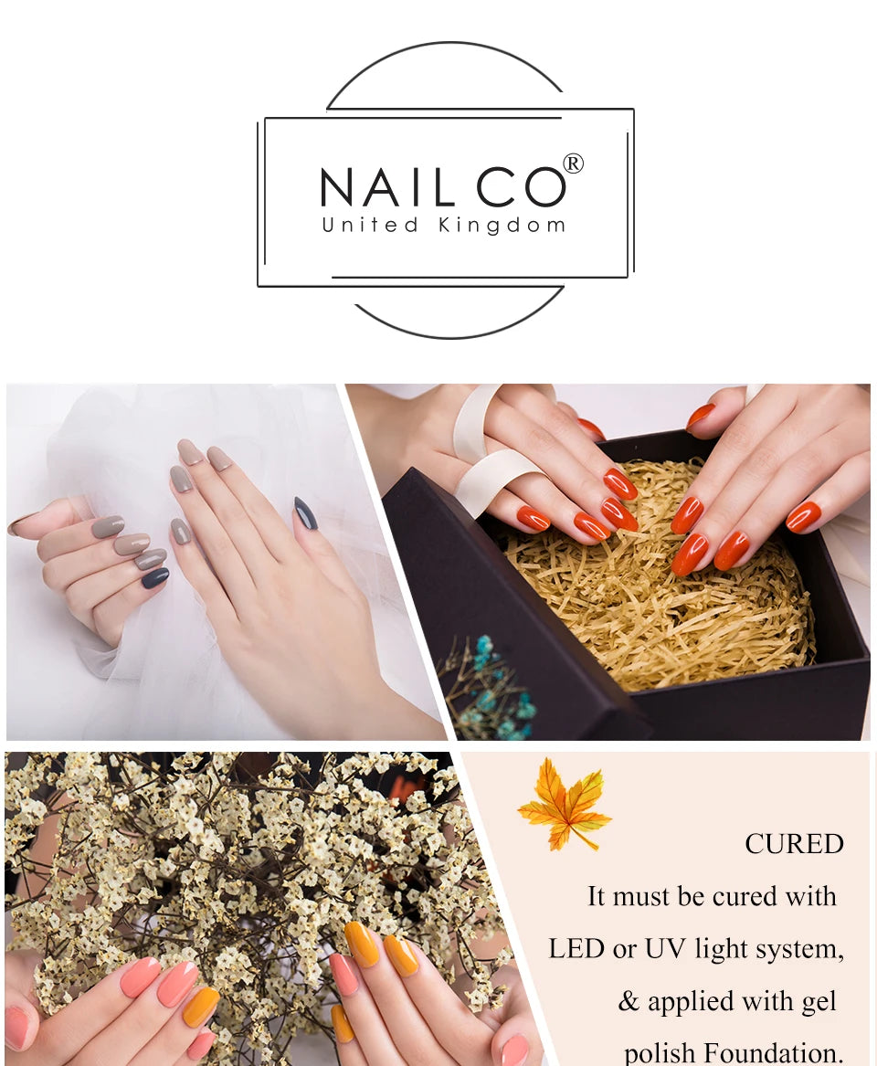 NAILCO 8ml Pink Red Colors Gel Nail Polish Nail Art Varnishes Gel Lacquer Coat LED Nails Manicure Design UV Gel Varnish Soak Off