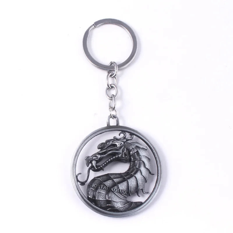 Game Mortal Kombat Keychain Metal Alloy Animal Dragon Key Ring Holder Chaveiro Gift for Men Car Key Accessories