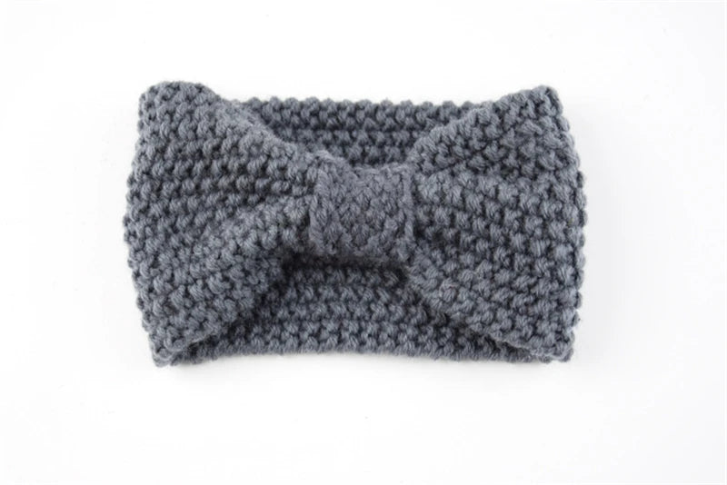 Donarsei Winter Knitted Headband - Elastic Bowknot Turban for Women