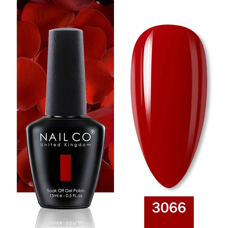 NAILCO 15ML Top Gel Nail Polish Nails Semi-permanent UV Varnish Glitter High Quality Glass Bottle Nail Art Polish For Manicure