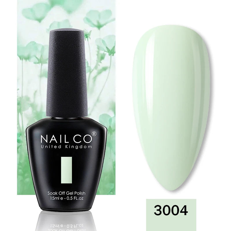 NAILCO 15ML Top Gel Nail Polish Nails Semi-permanent UV Varnish Glitter High Quality Glass Bottle Nail Art Polish For Manicure
