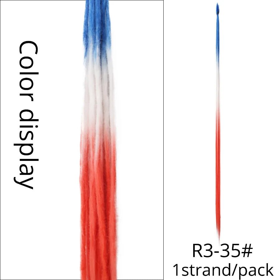 Handmade lock Extensions 20 Inch - 5/10pcs Ombre Synthetic Locs