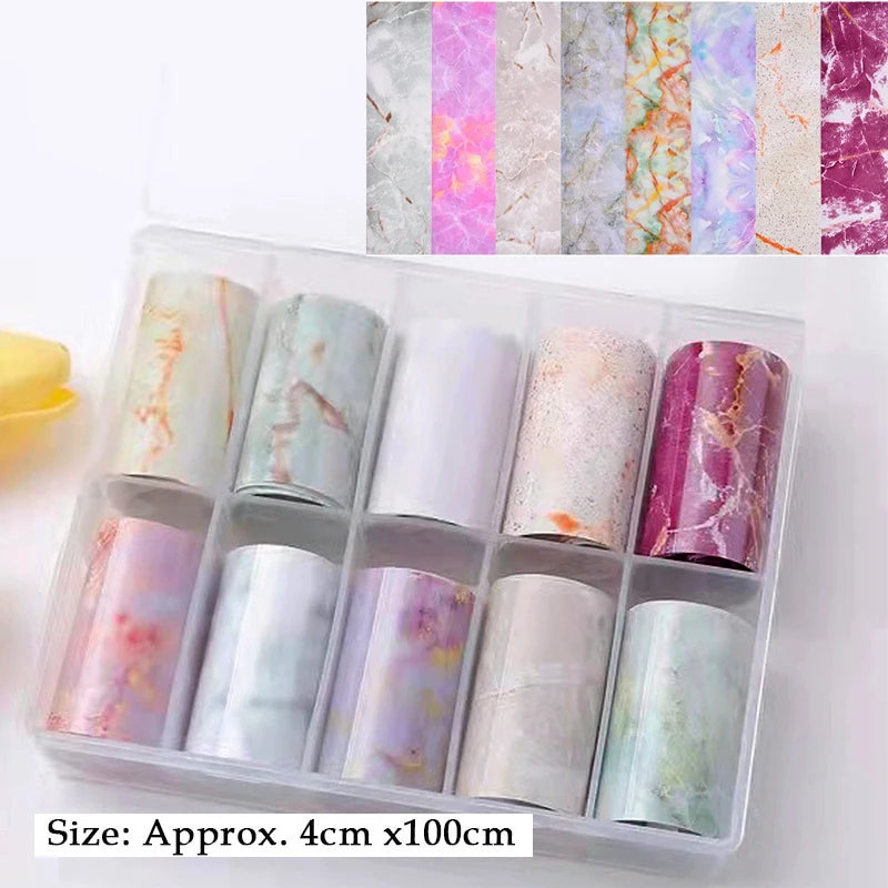 Tortoiseshell Amber Nails Tortoise Shell Sea Shell Sheets Nail Art Foil Transfer Decals Wraps Tips Nail Manicure Decorations