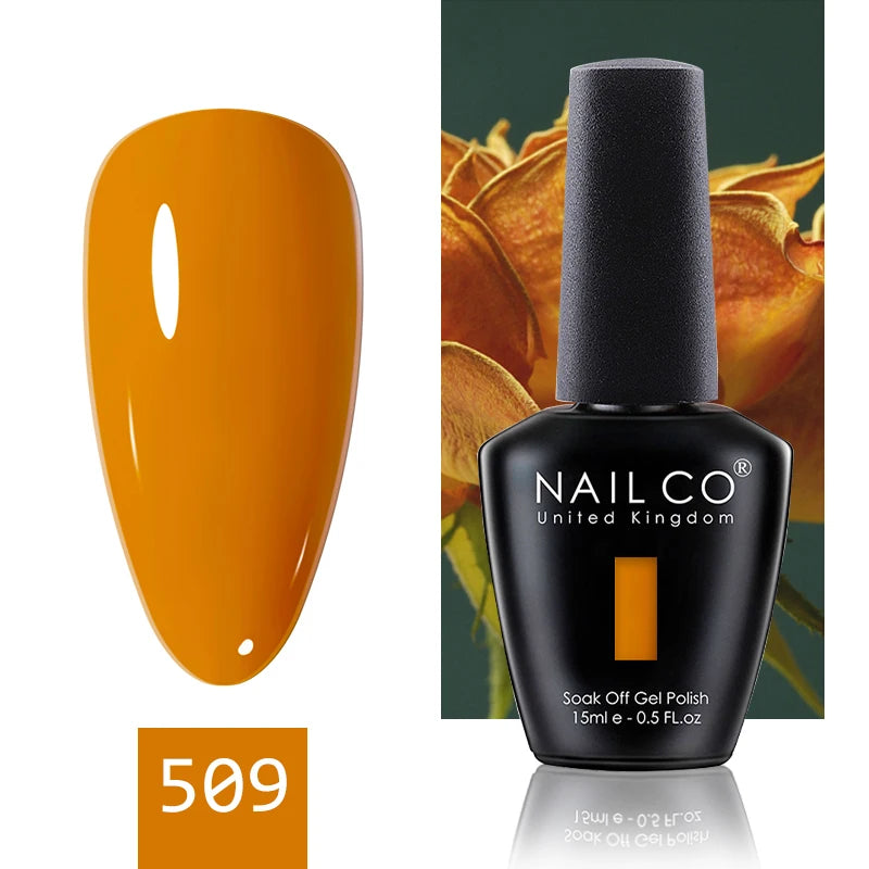 NAILCO 15ML Top Gel Nail Polish Nails Semi-permanent UV Varnish Glitter High Quality Glass Bottle Nail Art Polish For Manicure