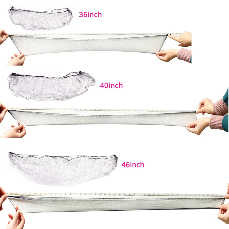 Plussign 20pcs Invisible Hairnet - Long Size 24-46 Inch Mesh Wig Caps