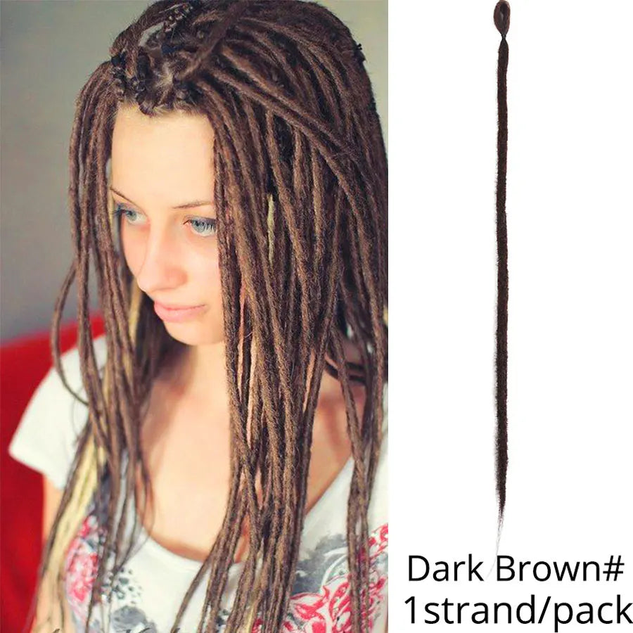 Handmade lock Extensions 20 Inch - 5/10pcs Ombre Synthetic Locs