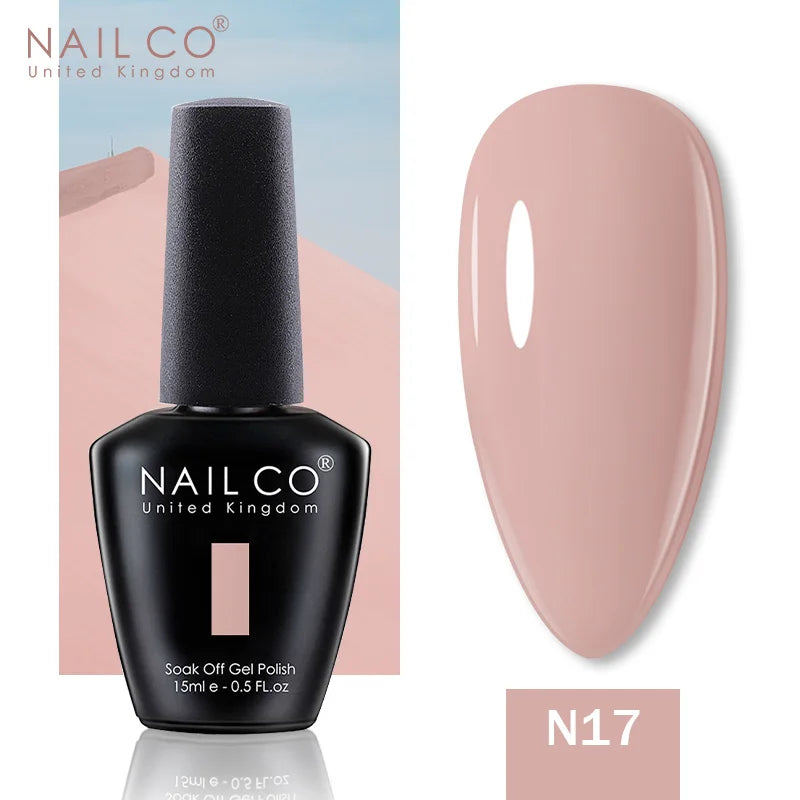 NAILCO 15ML Top Gel Nail Polish Nails Semi-permanent UV Varnish Glitter High Quality Glass Bottle Nail Art Polish For Manicure