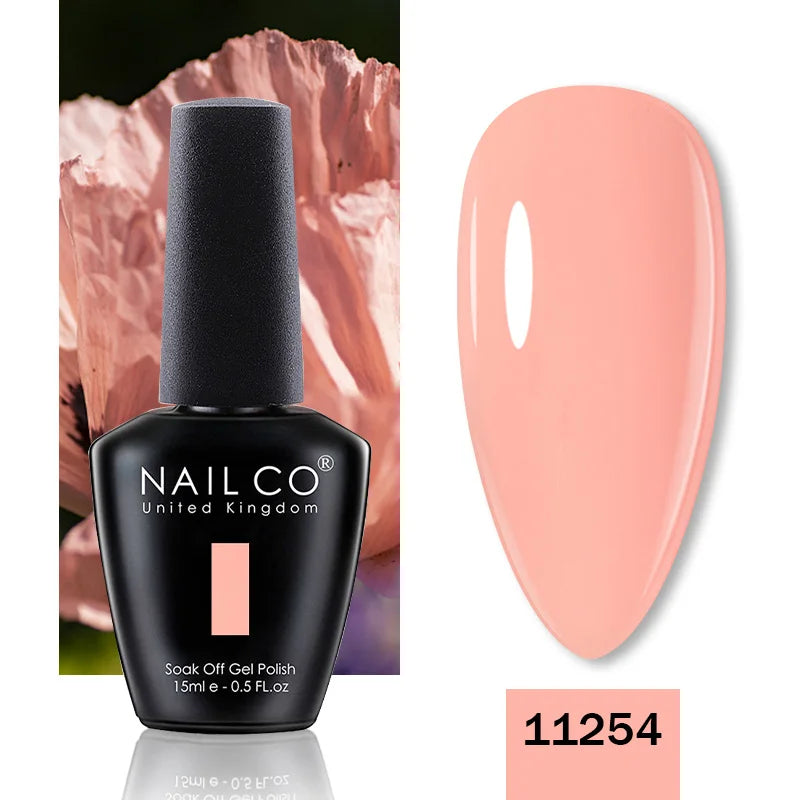NAILCO 15ML Top Gel Nail Polish Nails Semi-permanent UV Varnish Glitter High Quality Glass Bottle Nail Art Polish For Manicure