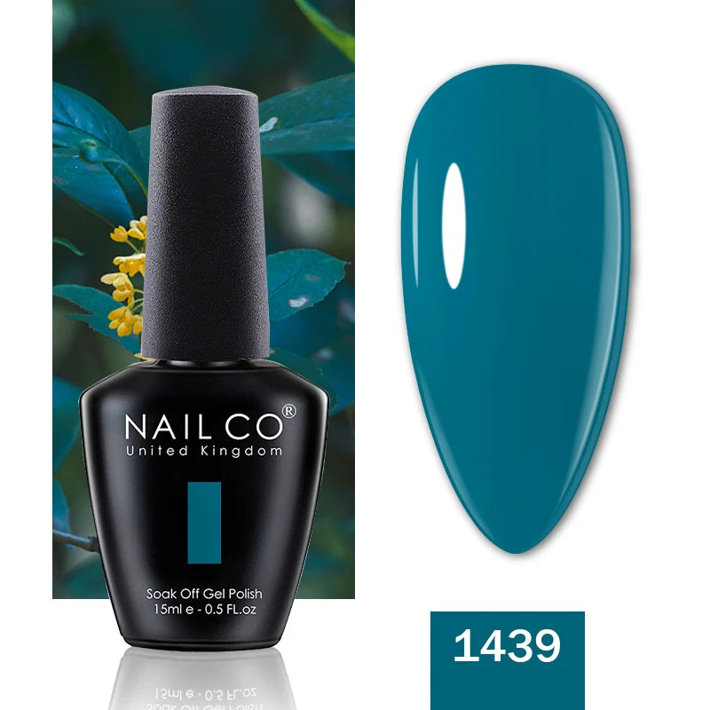 NAILCO 15ML Top Gel Nail Polish Nails Semi-permanent UV Varnish Glitter High Quality Glass Bottle Nail Art Polish For Manicure