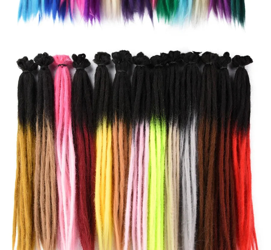 Handmade lock Extensions 20 Inch - 5/10pcs Ombre Synthetic Locs