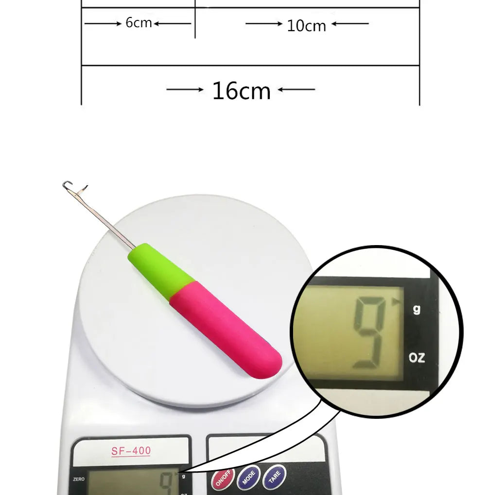 Plastic Latch Crochet Hook Needle for Jumbo Braiding Dreadlock Hair Weaving Extension Tool Knitt Making