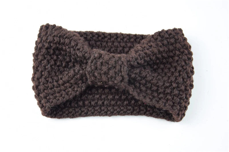 Donarsei Winter Knitted Headband - Elastic Bowknot Turban for Women