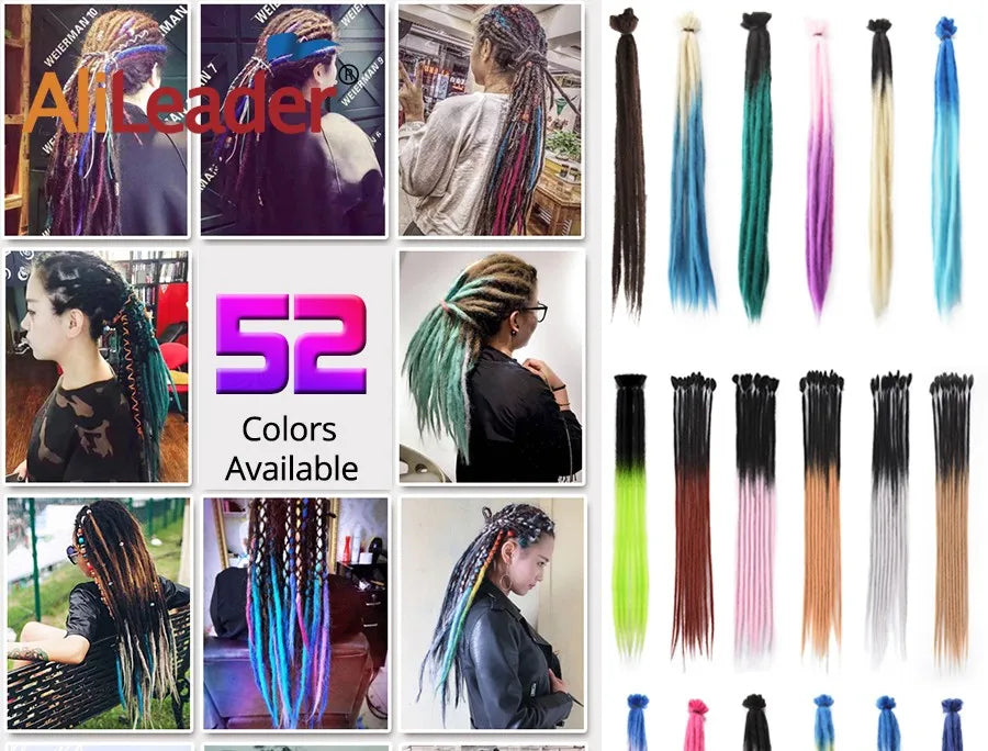 Handmade lock Extensions 20 Inch - 5/10pcs Ombre Synthetic Locs