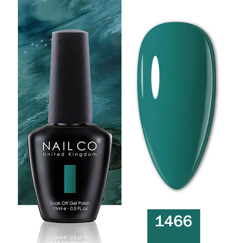 NAILCO 15ML Top Gel Nail Polish Nails Semi-permanent UV Varnish Glitter High Quality Glass Bottle Nail Art Polish For Manicure