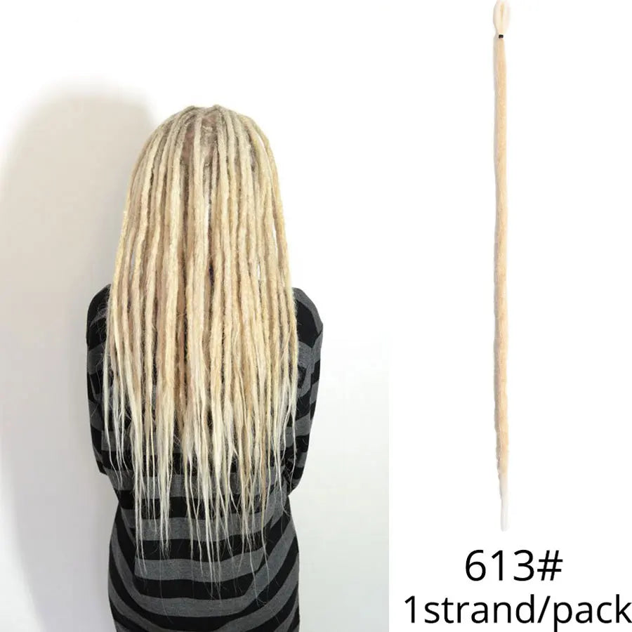 Handmade lock Extensions 20 Inch - 5/10pcs Ombre Synthetic Locs