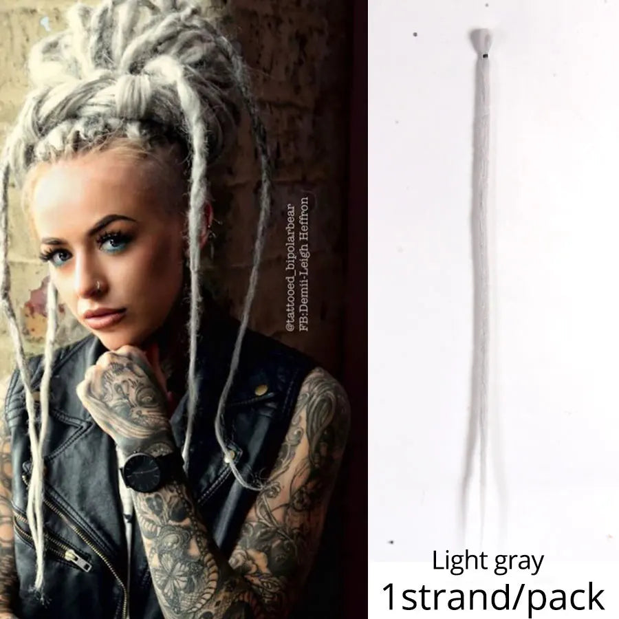 Handmade lock Extensions 20 Inch - 5/10pcs Ombre Synthetic Locs