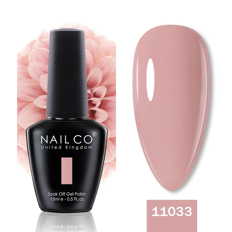 NAILCO 15ML Top Gel Nail Polish Nails Semi-permanent UV Varnish Glitter High Quality Glass Bottle Nail Art Polish For Manicure