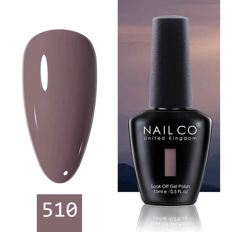 NAILCO 15ML Top Gel Nail Polish Nails Semi-permanent UV Varnish Glitter High Quality Glass Bottle Nail Art Polish For Manicure