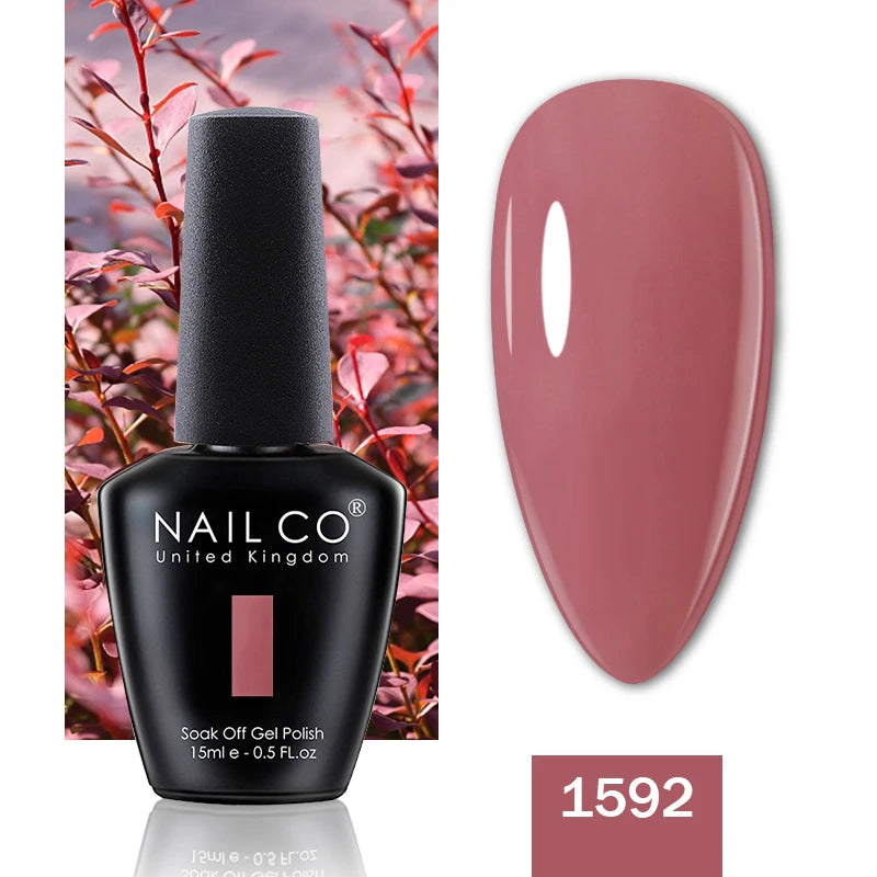 NAILCO 15ML Top Gel Nail Polish Nails Semi-permanent UV Varnish Glitter High Quality Glass Bottle Nail Art Polish For Manicure