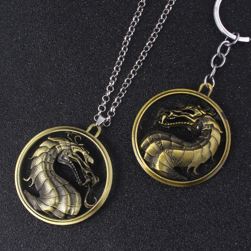 Game Mortal Kombat Keychain Metal Alloy Animal Dragon Key Ring Holder Chaveiro Gift for Men Car Key Accessories