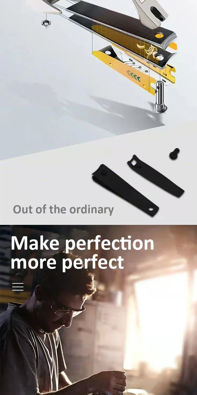 Nail Clippers Stainless Steel Anti Splash Fingernail Cutter Manicure Tools Bionics Design Nail Trimmer Pedicure Scissor