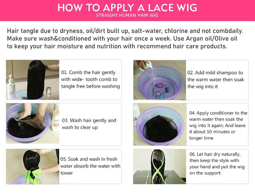 Real Full Lace Wig 250% Density - Straight Brazilian HD Lace Human Hair