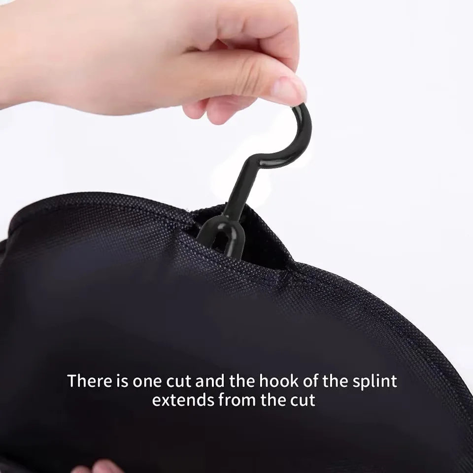 1Set Wig Storage Bag With Hanger Hair Bags With Plastic Hanger For Virgin Hair Black Wig Organizer Hangers For Multiple Wigs New