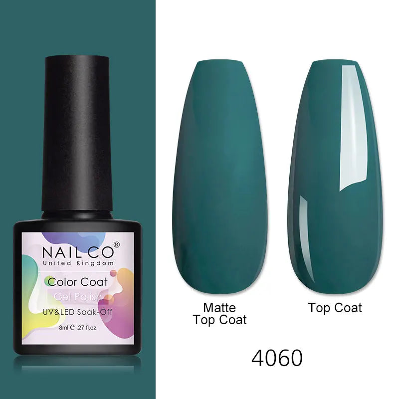 NAILCO 8ml Pink Red Colors Gel Nail Polish Nail Art Varnishes Gel Lacquer Coat LED Nails Manicure Design UV Gel Varnish Soak Off