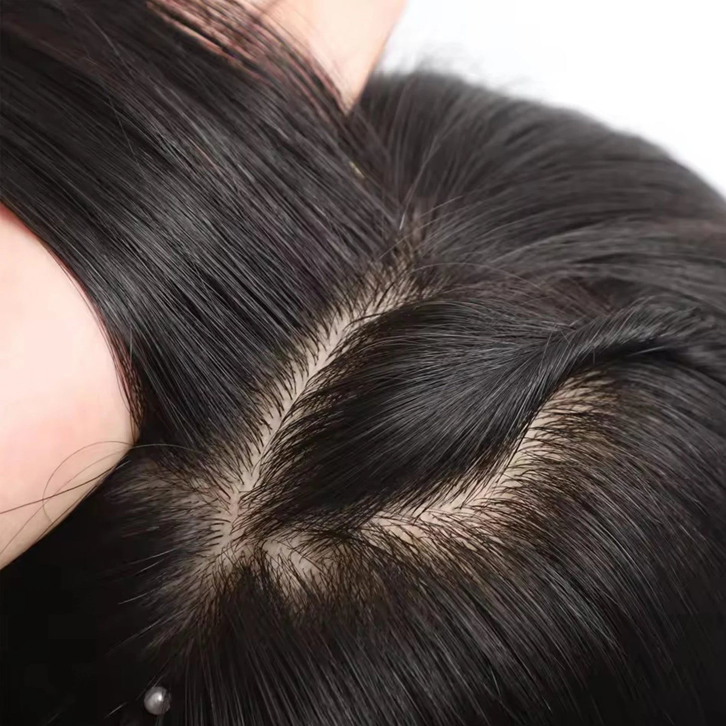 Real Virgin European Human Hair Wig with Bangs 6x6“ Silk Base Wig for Women 22” Bob Hair with PU Around Everyday Wear