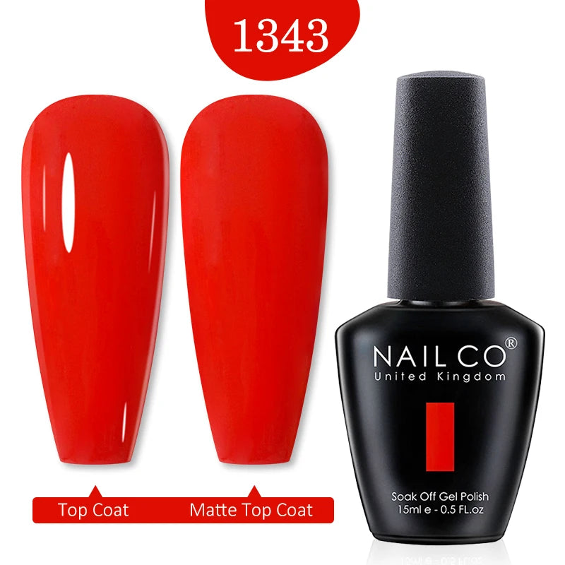 NAILCO Red Colors Series 15ML Nail Gel Polish Nail Supplies Semi Permanent For Nail  Art Manicure Soak Off LED UV Hybrid Varnish