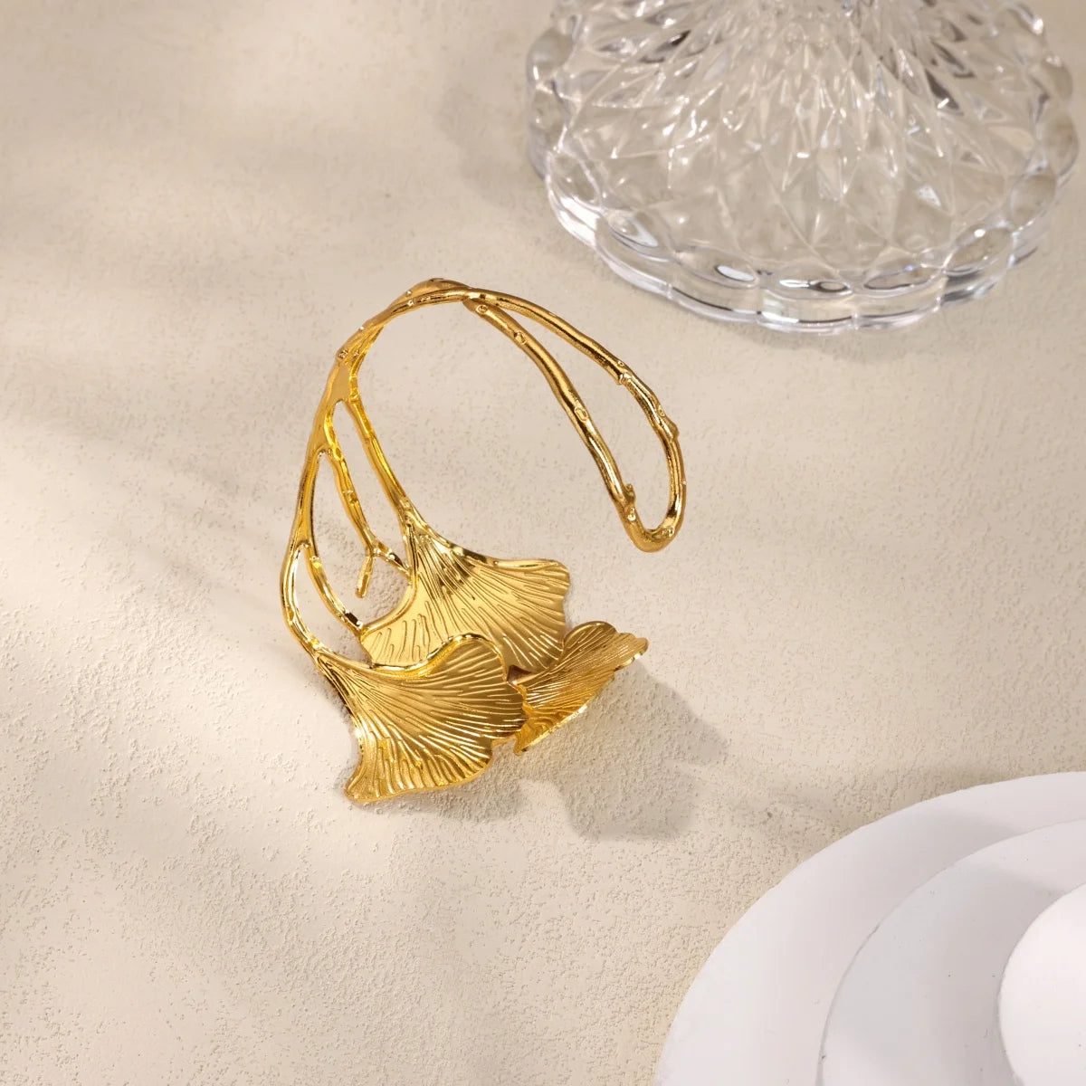 Classic Texture Geometric Open Bangle Bracelet For Women Stainless Steel Gold Color Exquisite Cuff Bracelet 2025 Hand Jewelry