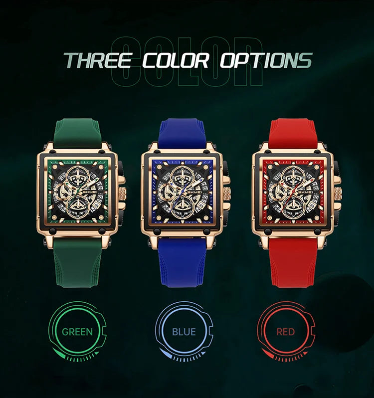 SKMEI Luxury Fashion Design Waterproof Time Clock Watches Male Fashion Cool Movement Quartz Watch For Men Women Date Wristwatch