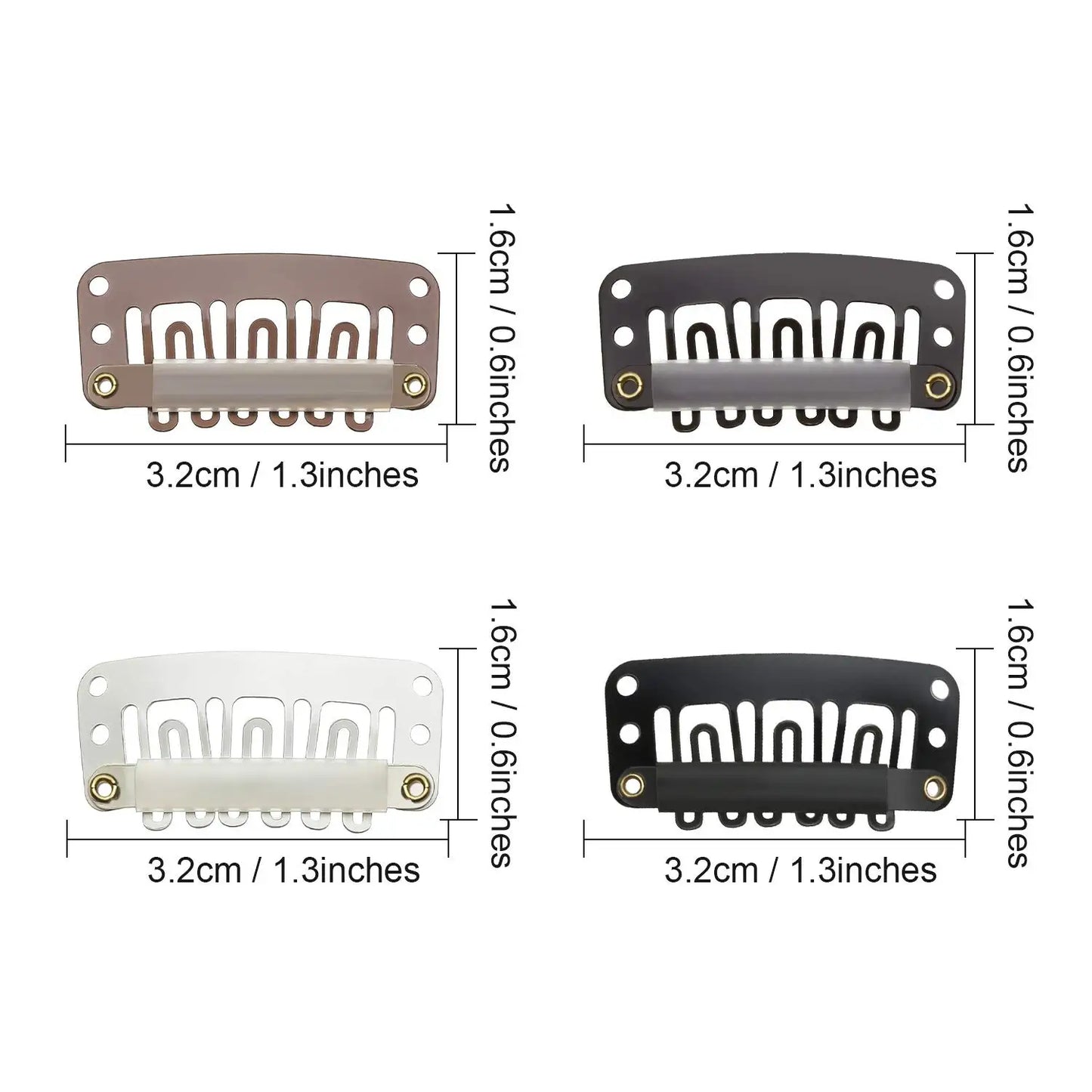 U Shaped Wig Clips Metal Snap Clips for Hair Extensions Barrette Salon Grip Pins Hair Styling Tools Accessory Tool