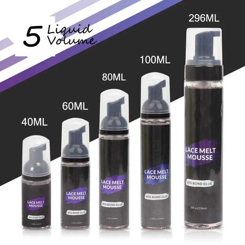 Lace Bond Glue Lace Melt Mousse 40ml-100ml Extreme Firm Hold Lace Melted Foam Glueless Wigs Install Lace Melting Foam Mousse