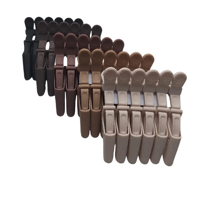 6pcs Alligator Hair Clip Plastic Nonslip Hairpin Black Pink Durable Hair Clamp Hairdressing Styling Accessories for Woman Man