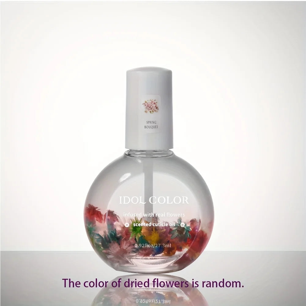 Nail Dry Flower & Cuticle Nutrition Oil, Nail Strengthening Polish, Vitamin Supplement for Preventing Cuticle and Hangnails