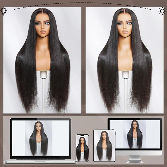28inch Long Straight Human Hair Wigs 100% Brazilian Remy Hair for Women 4x4 13x4 13x6 Lace Frontal Human Hair Wigs Glueless Wigs