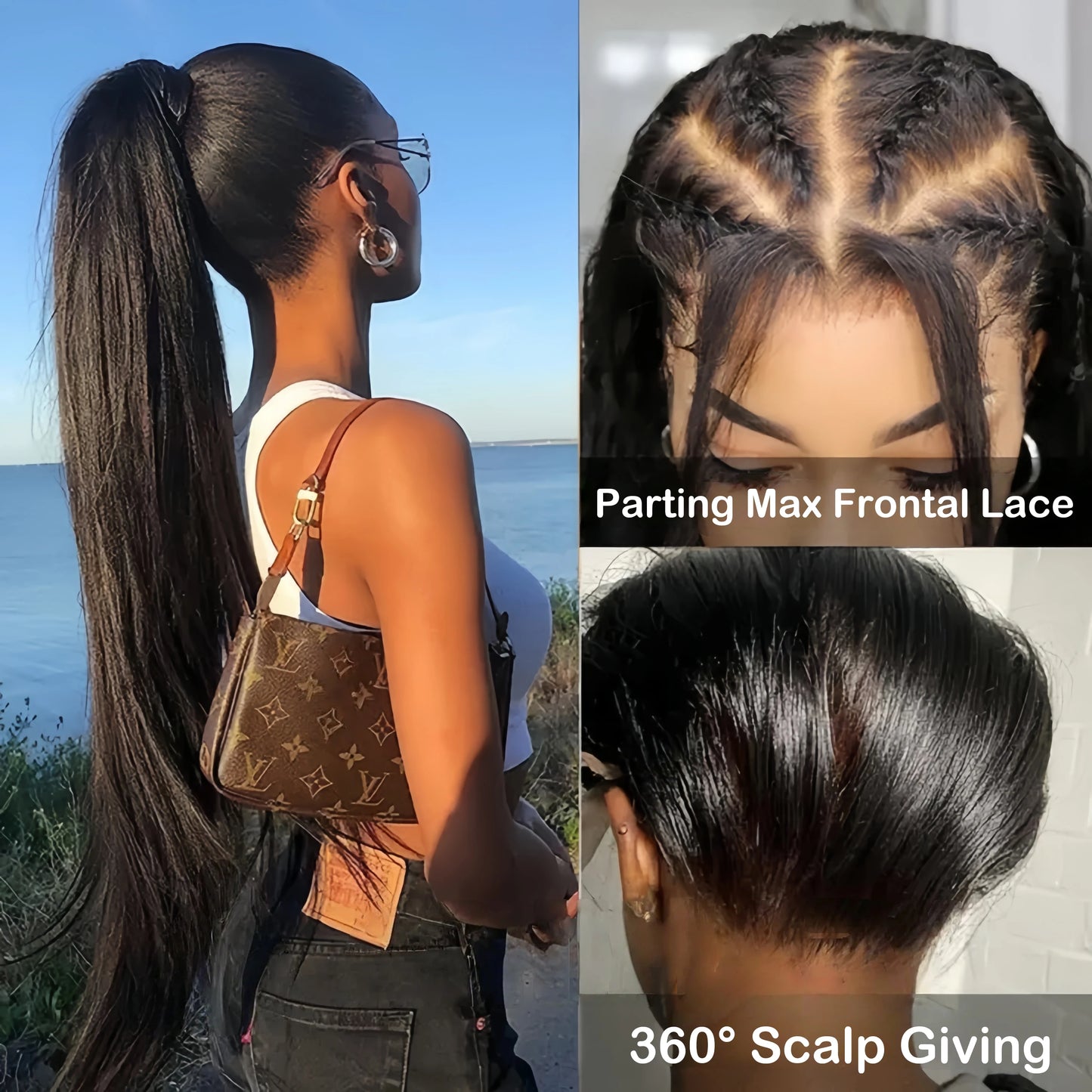 Real Full Lace Wig 250% Density - Straight Brazilian HD Lace Human Hair