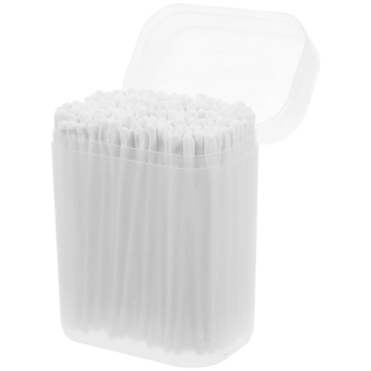 200Pcs White Cotton Swabs Baby Care Buds Double Head Design Spiral Ellipse Tips Safe Ear Cleaner For Belly Button Cleaning Wound