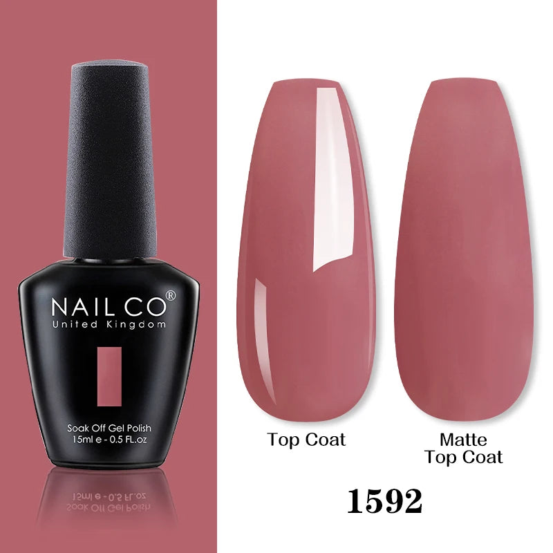 NAILCO 15ML Top coat Base coat Gel nail polish nails art Semi Permanent Lacquer Varnish Hybrid nail supplies for professionals
