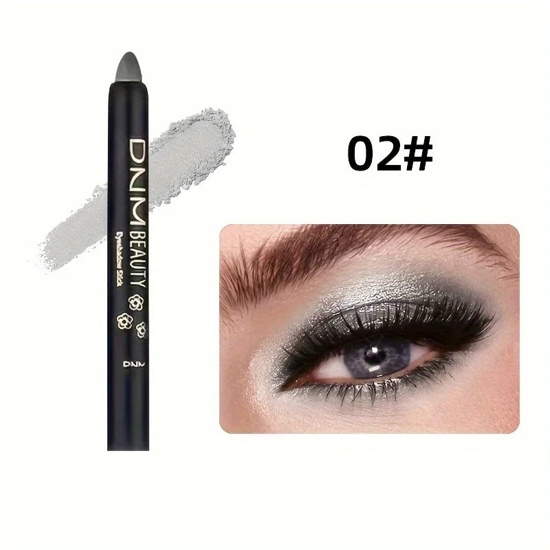 Shimmery Monochrome Eyeshadow Pencil - Waterproof, LongLasting Eye Makeup in Black, Blue, Pink, Purple, Fair - 9 ColorGlitter Ey