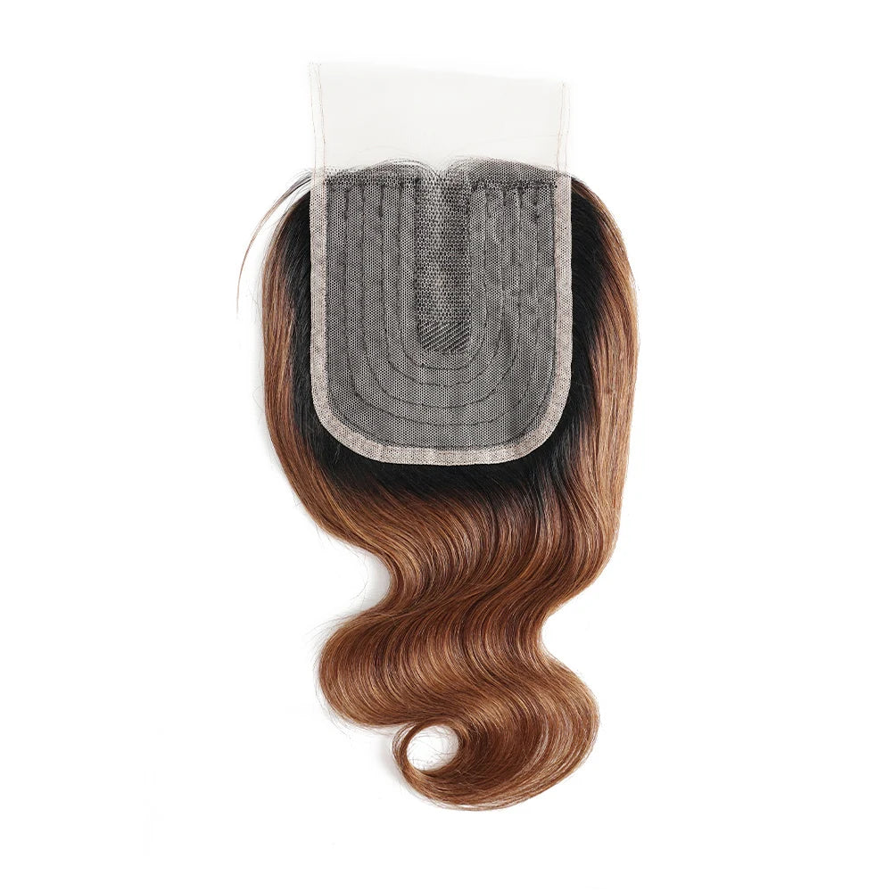 Body Wave 4x1 T Lace Closure Middle Part Transparent Lace Black Brown Honey Blonde Indian Remy Human Hair Bobbi Collection