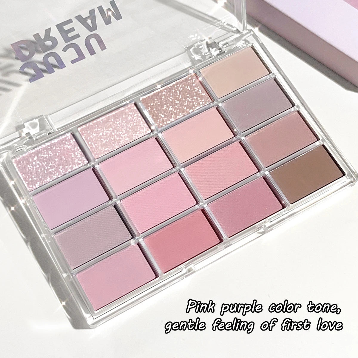 16-Color Eyeshadow Palette Matte & Shimmer – Nude Earth Tones, Silky Blendable Texture, Korean Style Natural Eye Makeup Look