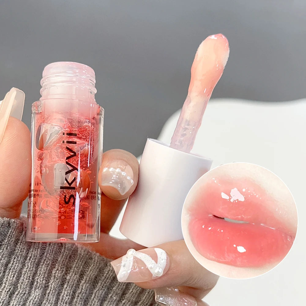 Waterproof Clear Lip Gloss Crystal Jelly Moisturizing Lip Oil Lasting No Sticky Sexy Plumping Lipstick Korean Makeup Cosmetics
